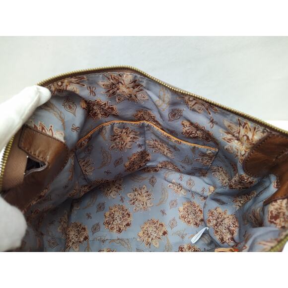 HOBO Brown Leather Double Handles Zipper Closure Shoulder Bag - Picture 13 of 16